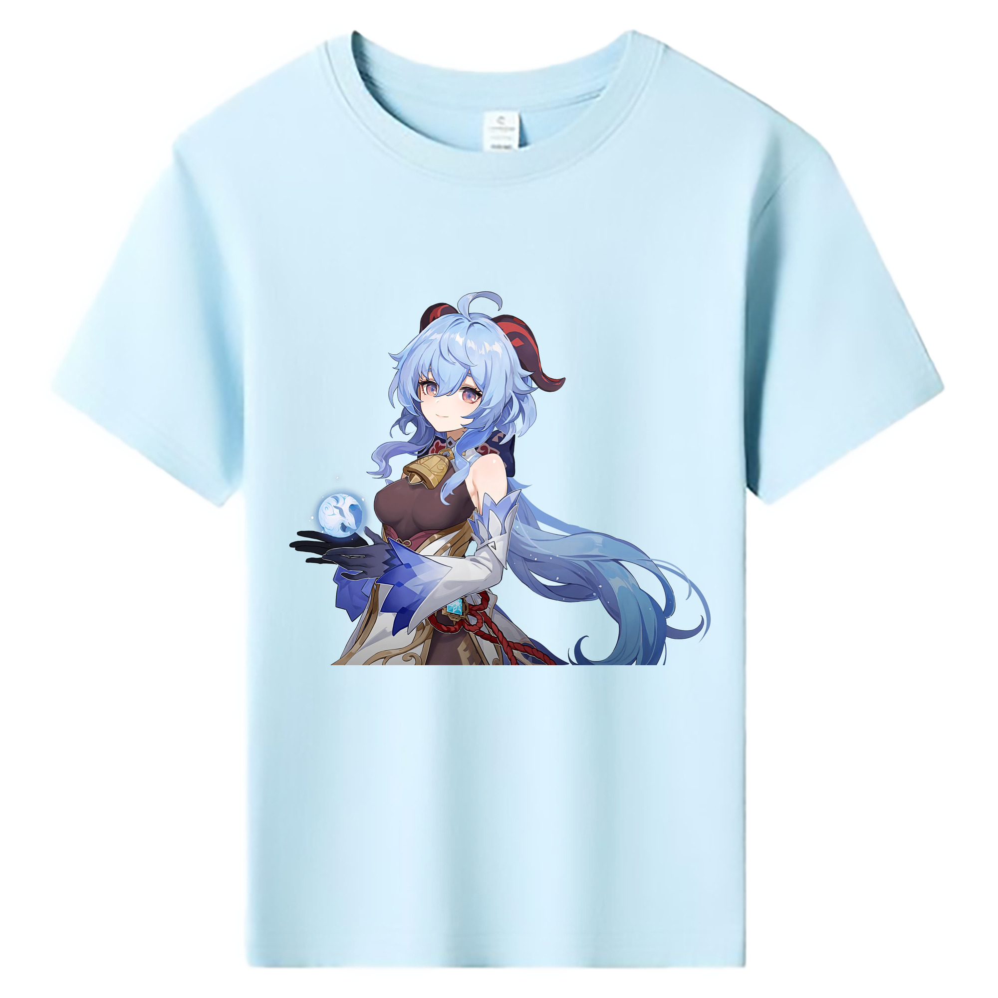 げんし神 甘雨 かんう genshin Ganyu 綿100％キッズTシャツ（フロントプリント）